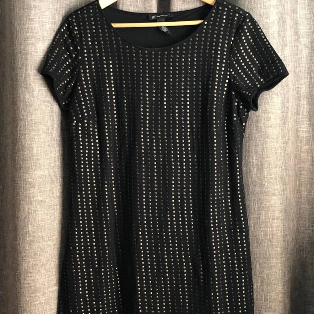 Black and gold dress